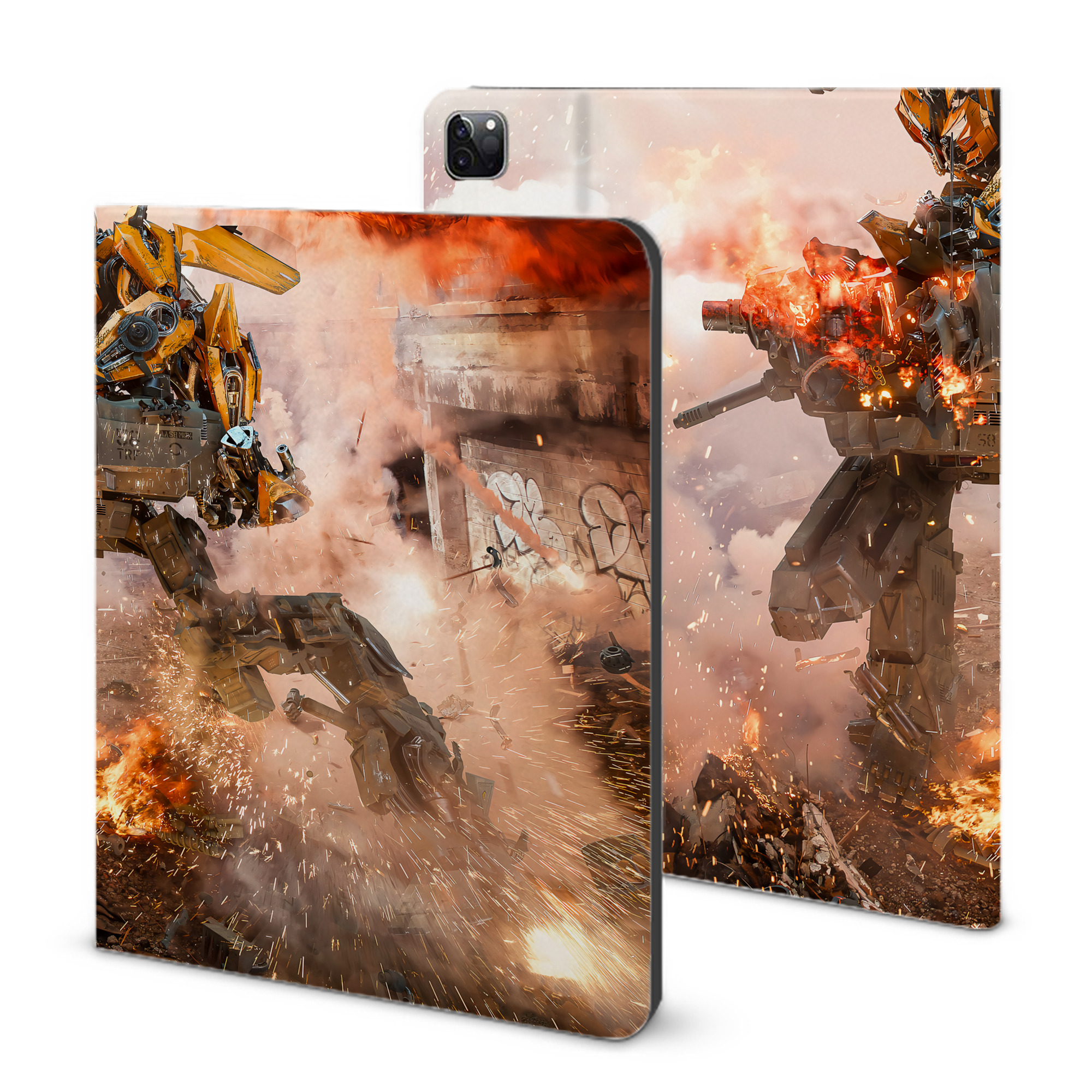 （画像用） Transformers トランスフォーマー IPad ケース ブック型 PUレザー TPU 耐衝撃 軽量 薄型 ペン収納なし 全面保護 IPad 各モデル対応